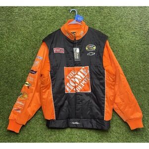 Vintage Home Depot NASCAR Racing Jacket Mens Medium Chase Authentic Tony Stewart
